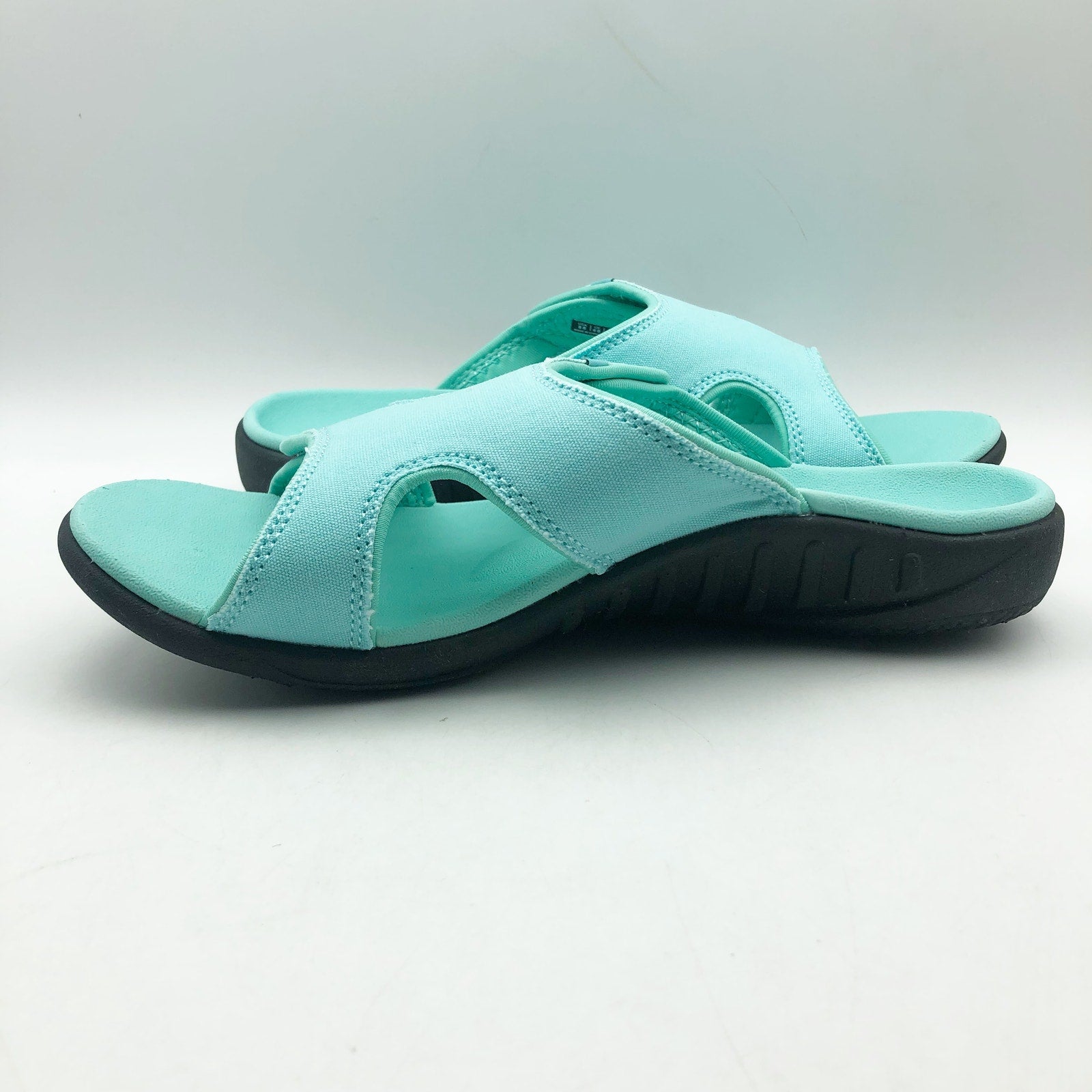 Spenco Womens Kholo Brite Sandals Size US 8B Turquoise Blue Comfort Ortho NWOB