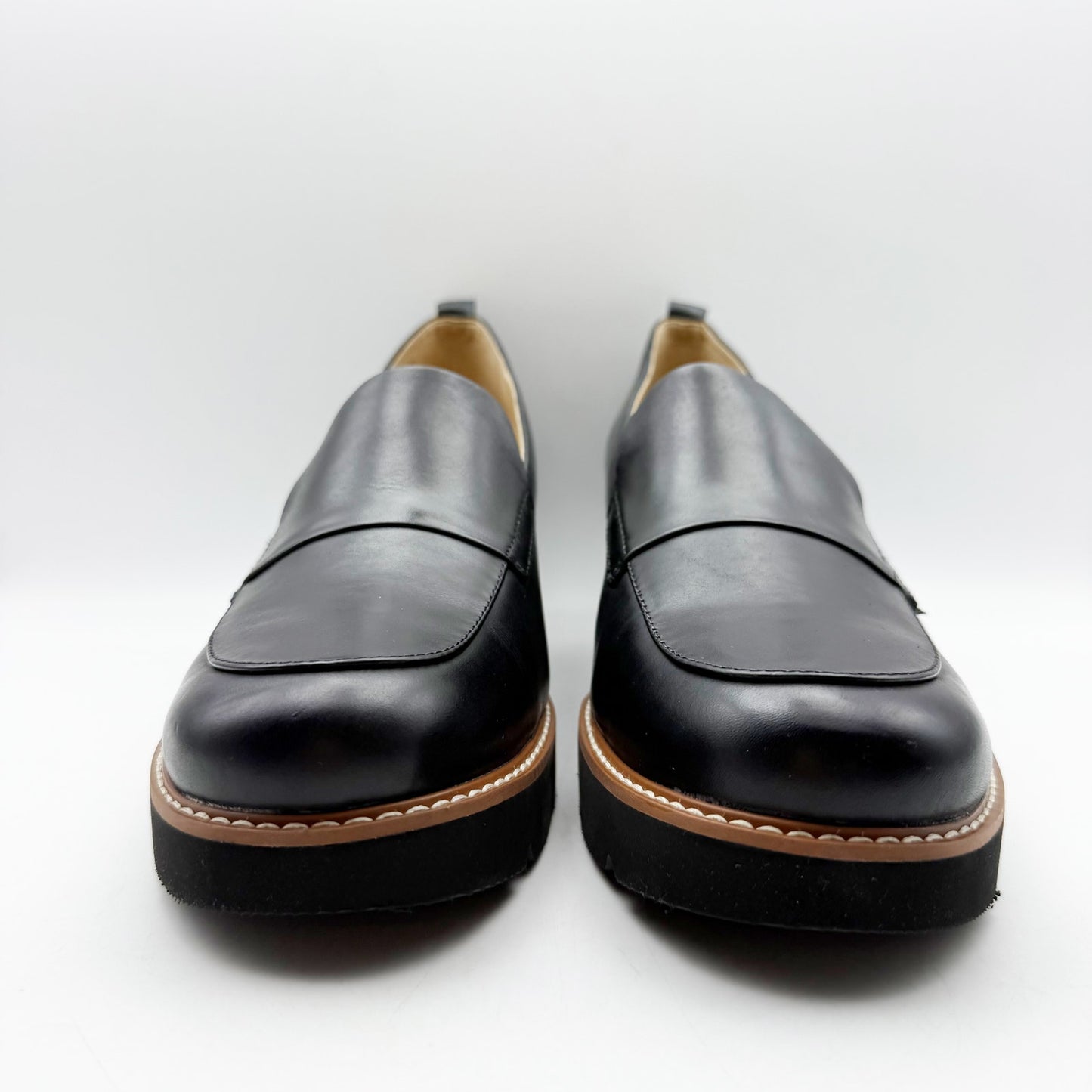 Naturalizer Womens Darry Lug Sole Loafer Size 12 EU 43 Black Leather Slip On NIB