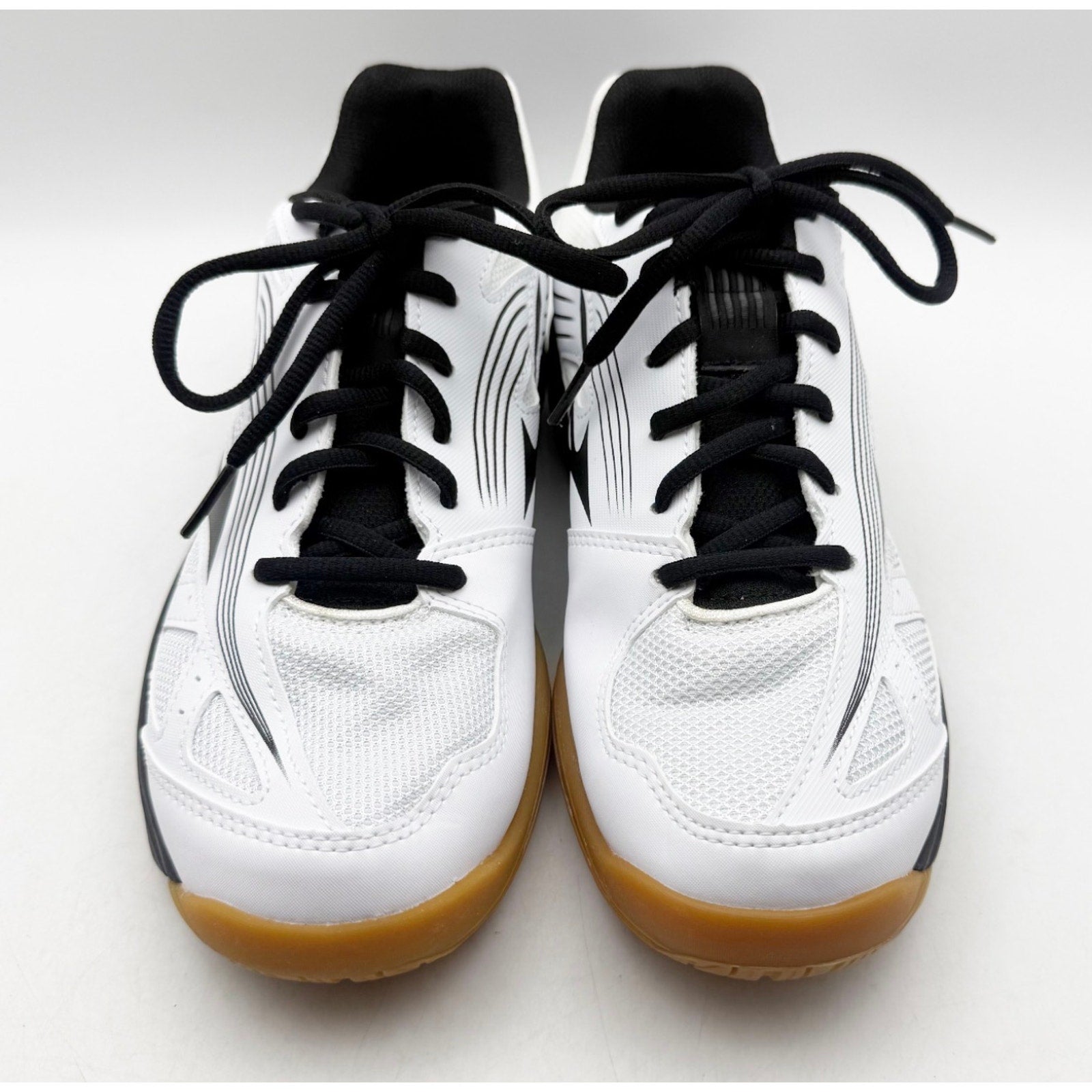 MIZUNO Womens Cyclone Speed 3 Volleyball Shoe Size 9.5 White Black Lace Up NWOB