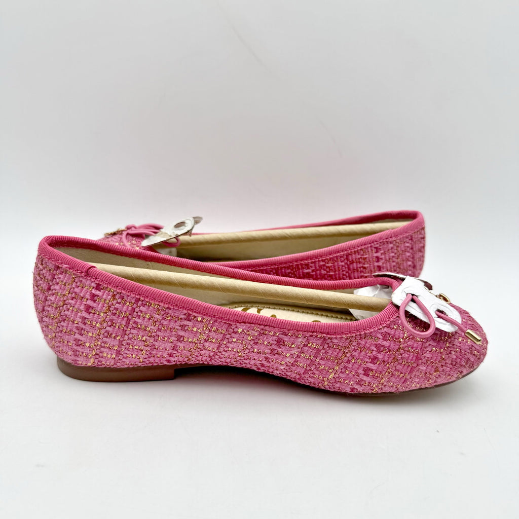 Sam Edelman Kids Felicia Ballet Flats US 1 M EU 32 Pink Vegan Leather NIB