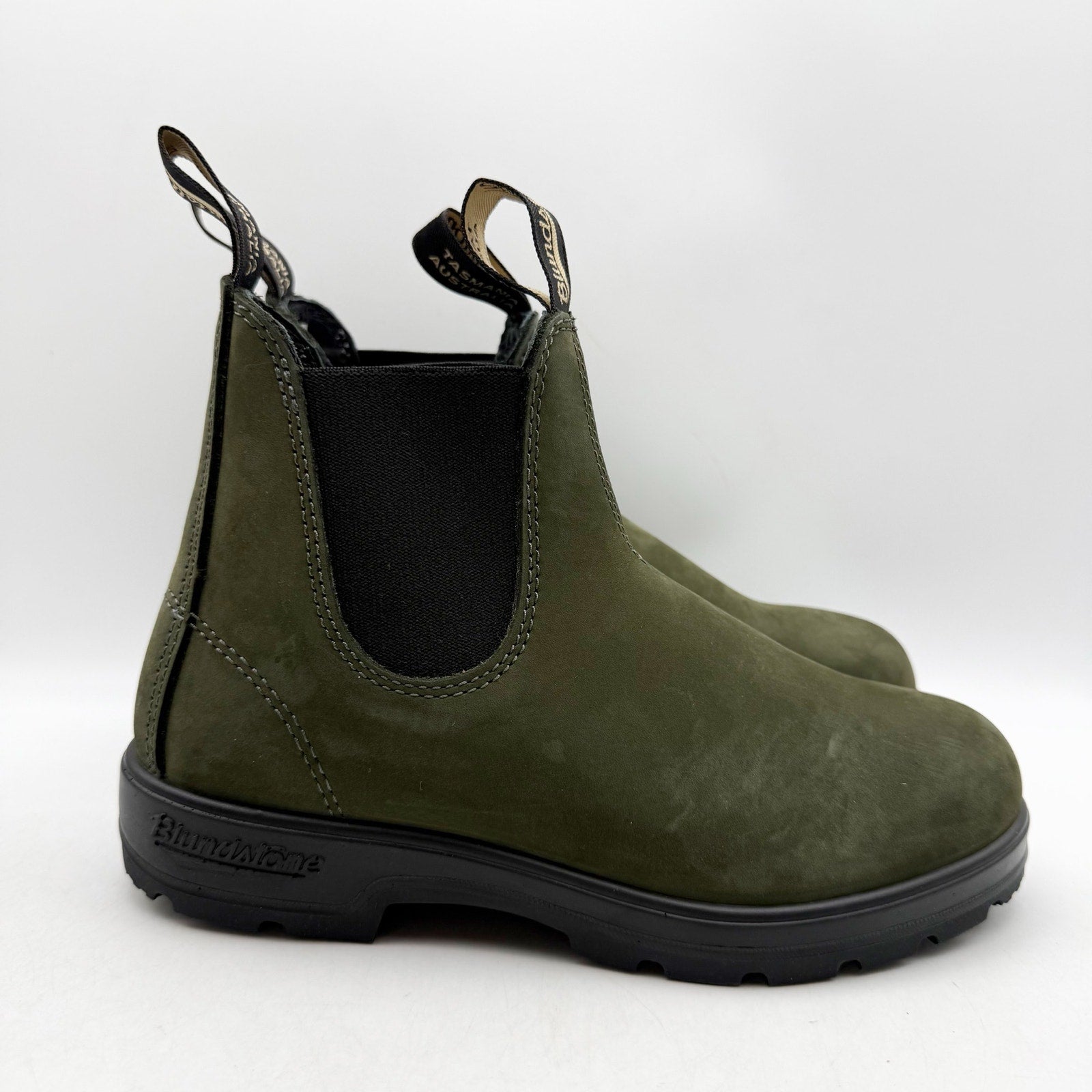 Blundstone Womens BL2442 Chelsea Boots US 7 Green Leather Water Resistant NWOB