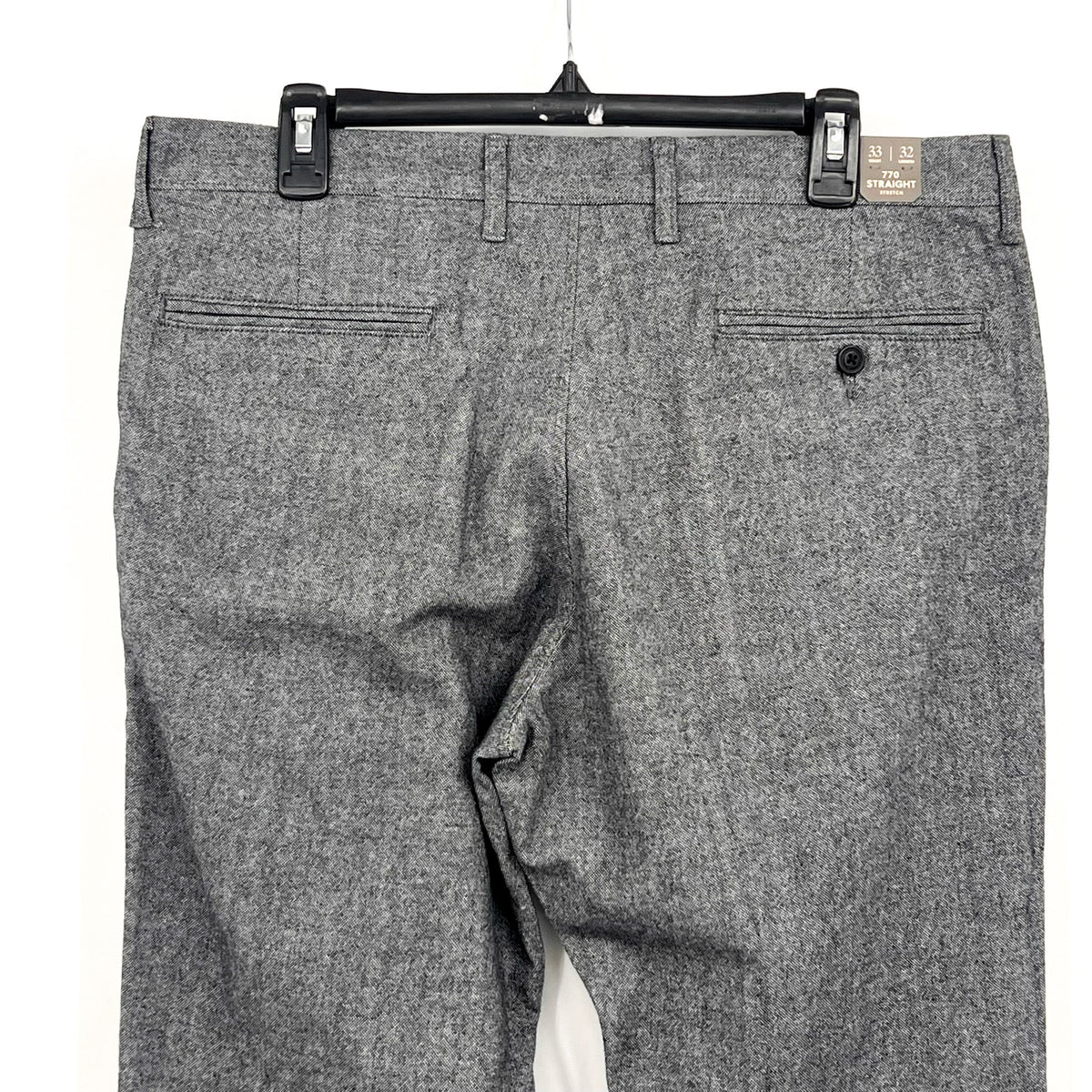 J.CREW Mens 770 Straight-Fit Tech Pants 33x32 Charcoal Gray Midweight BU844 NWT