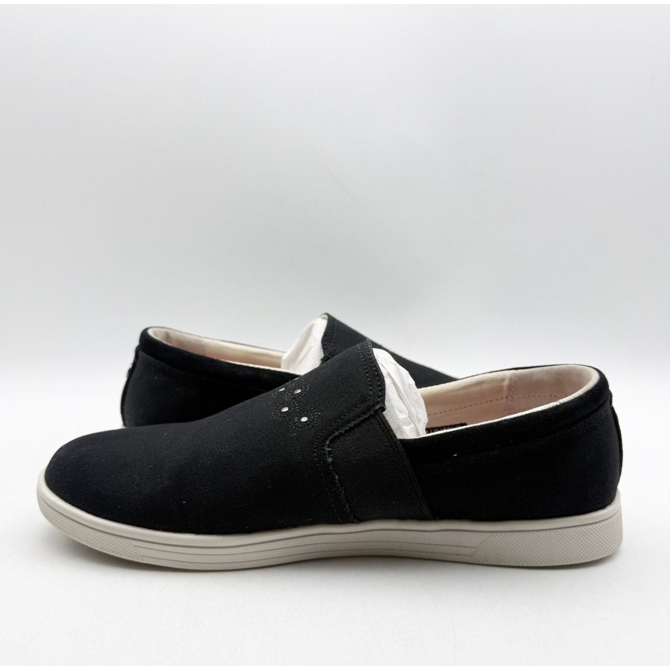 Spenco Women Waterfront Canvas Slip On Sneakers Size 7 EU 37.5 Black NIB