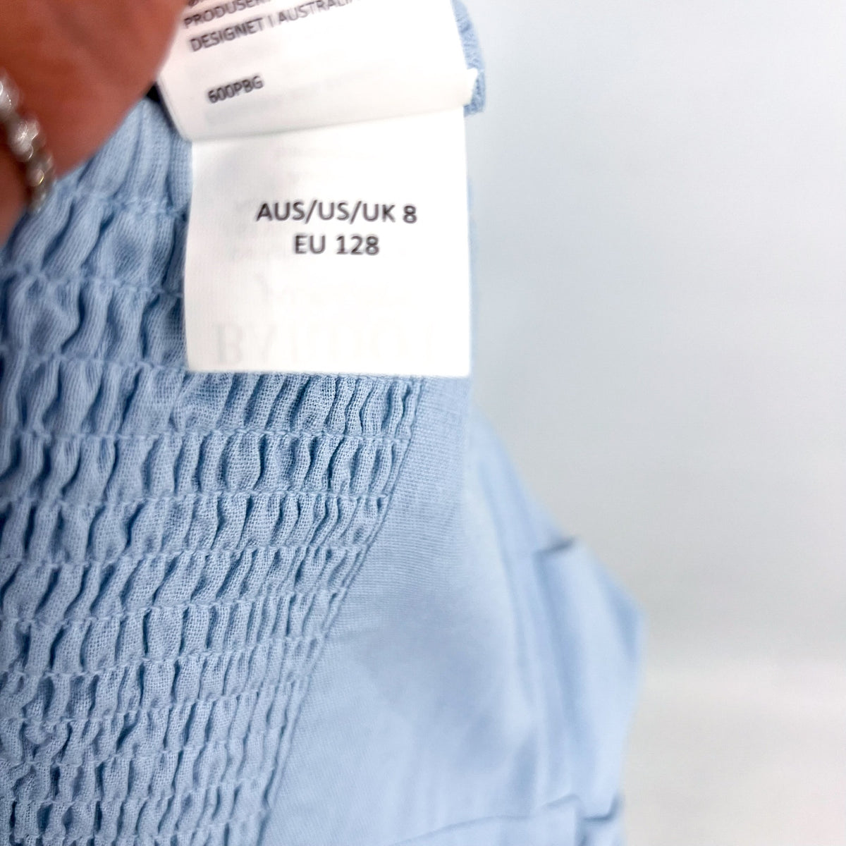 BARDOT Girl's Nelly Ruffle Jumpsuit Size 8 Medium Sky Blue Square Neck NWT