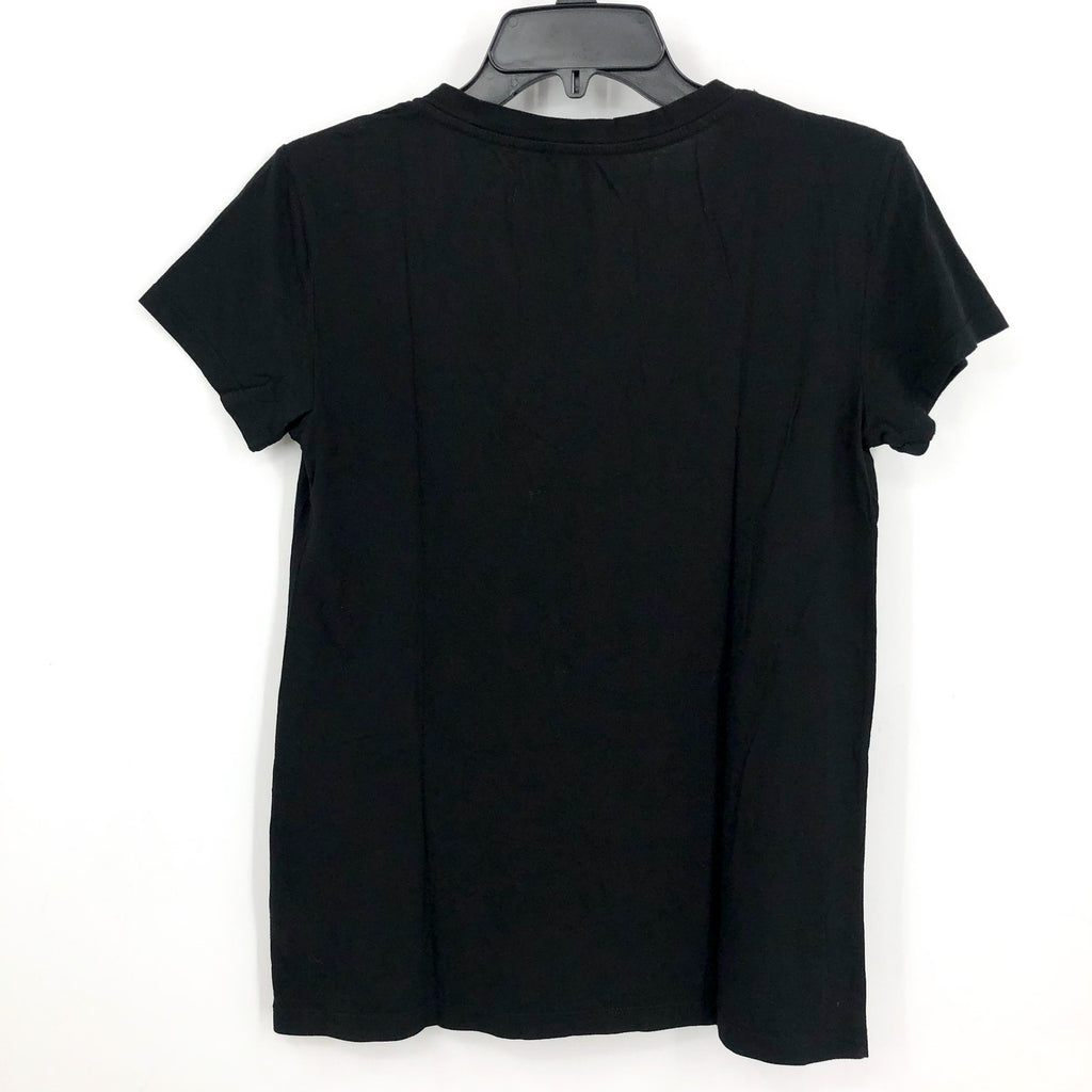 SPLENDID Women's Kate V-Neck Tee XS Black Short Sleeve Soft Knit NWOT