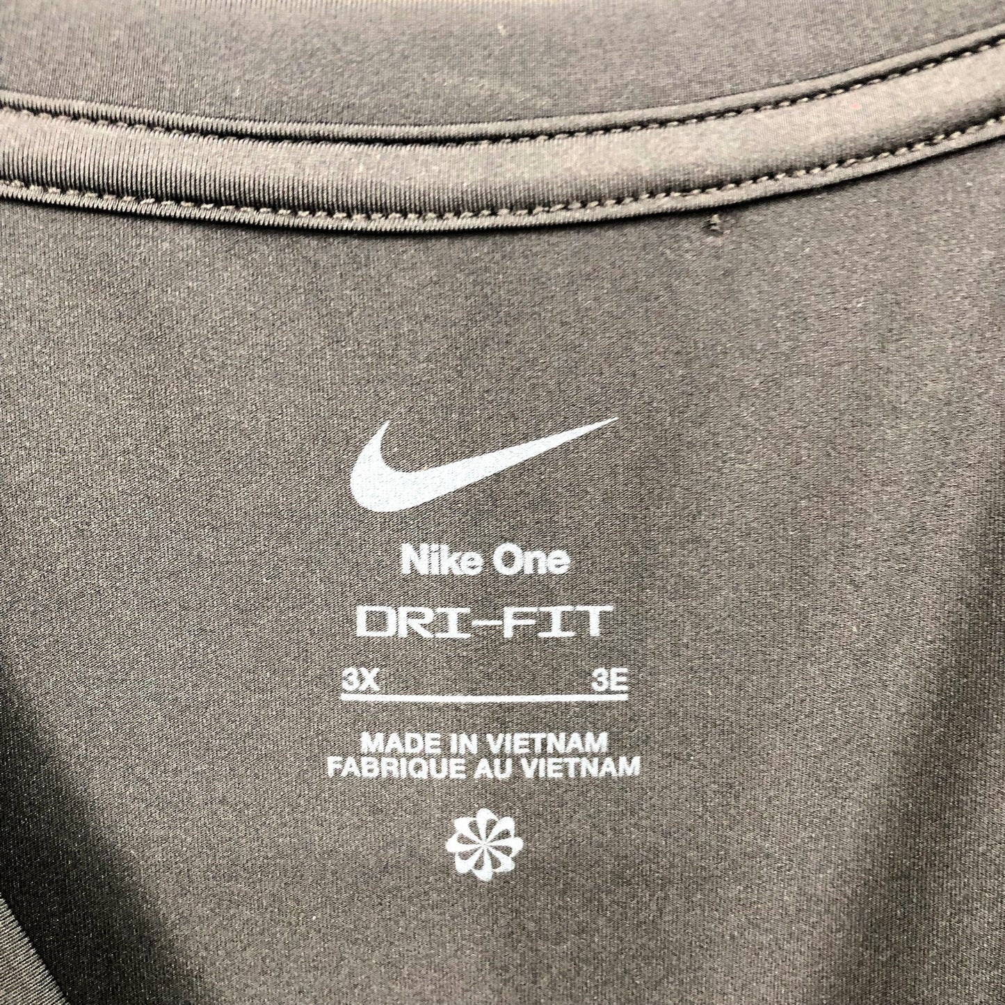 NIKE Womens One Classic Dri-FIT Short-Sleeve Tshirt 3X Black Crewneck Top NWT