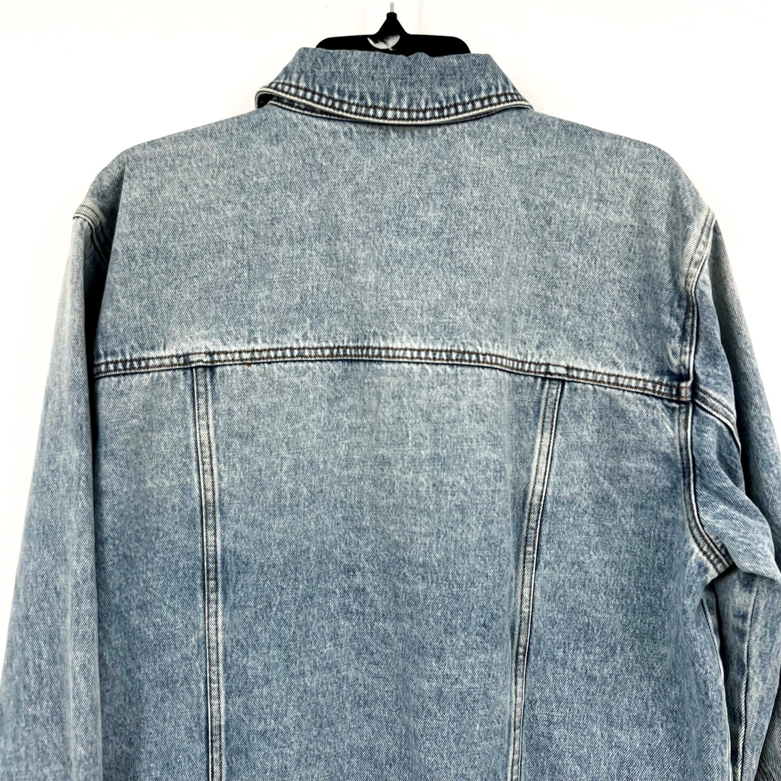KUT FROM THE KLOTH Emmy Boyfriend Jean Jacket Large Medium Blue Relaxed Fit NWT