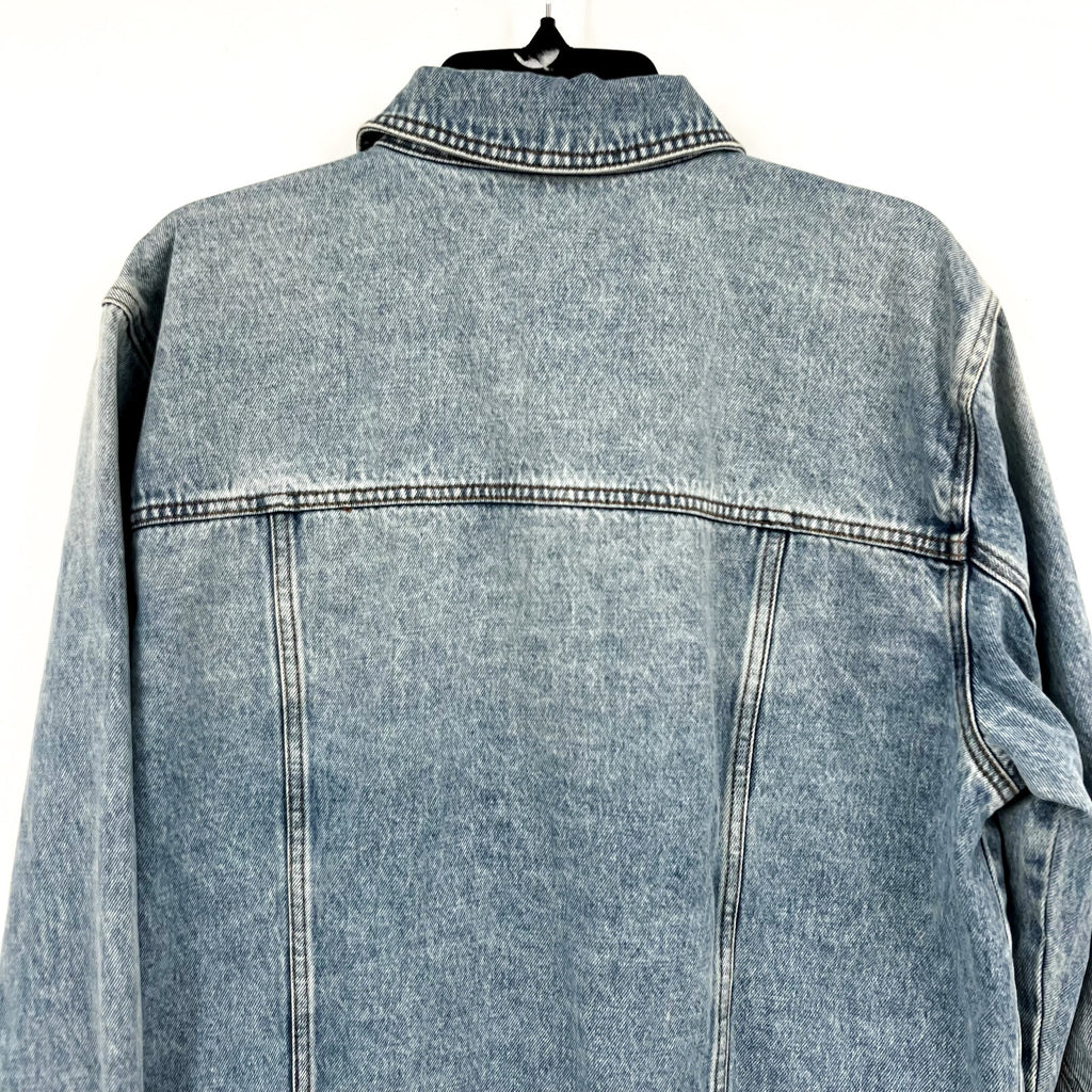 KUT FROM THE KLOTH Emmy Boyfriend Jean Jacket Large Medium Blue Relaxed Fit NWT