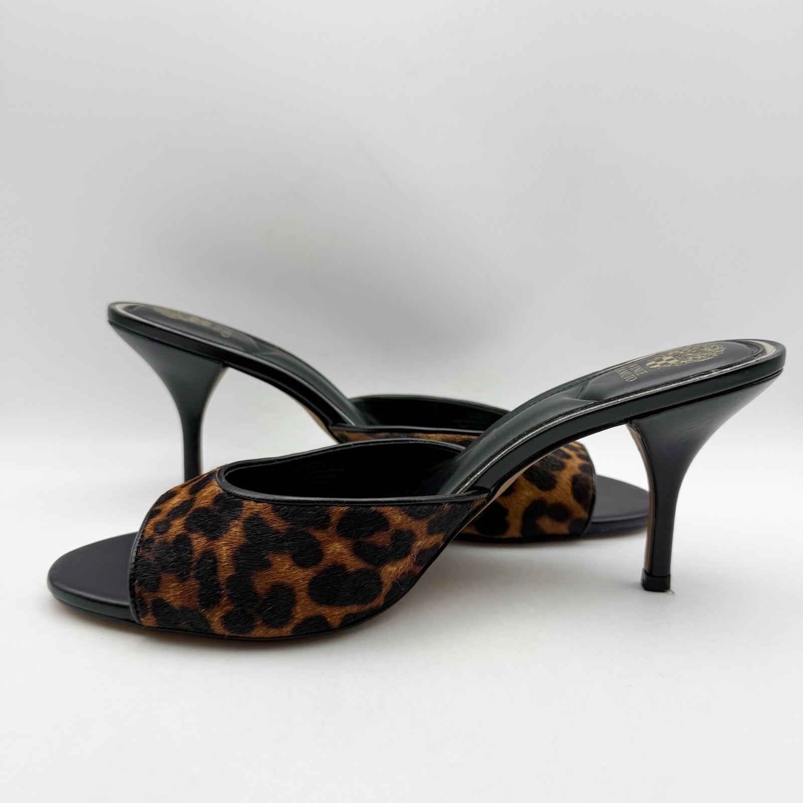 Vince Camuto Womens Prynn Heel Sandals US 11 M EU 42.5 Brown Black Calf Hair NIB