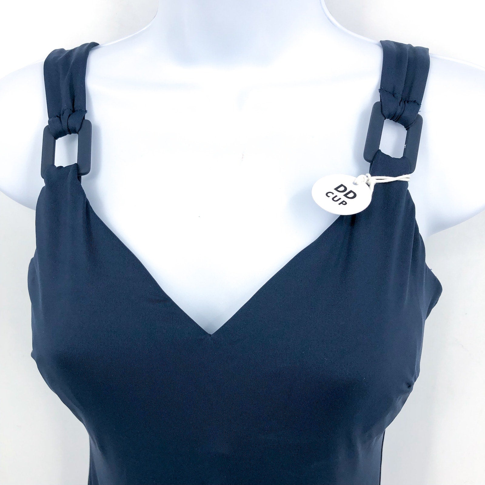 SEAFOLLY Collective One Piece Swimsuit Size 4 DD Blue True Navy Ring Detail NWT