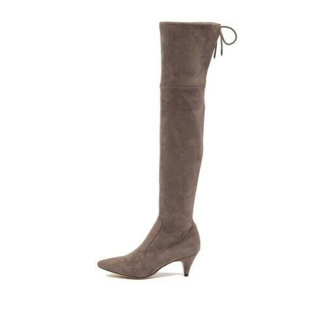 Sam Edelman Womens Kristie Over The Knee Boots Size 9 M EU 39 Grey Taupe NWOB