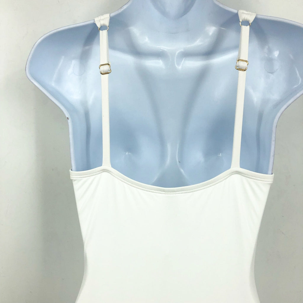 TOMMY BAHAMA Pearl Twist-Front One-Piece Swimsuit Size 6 White Underwire NWT