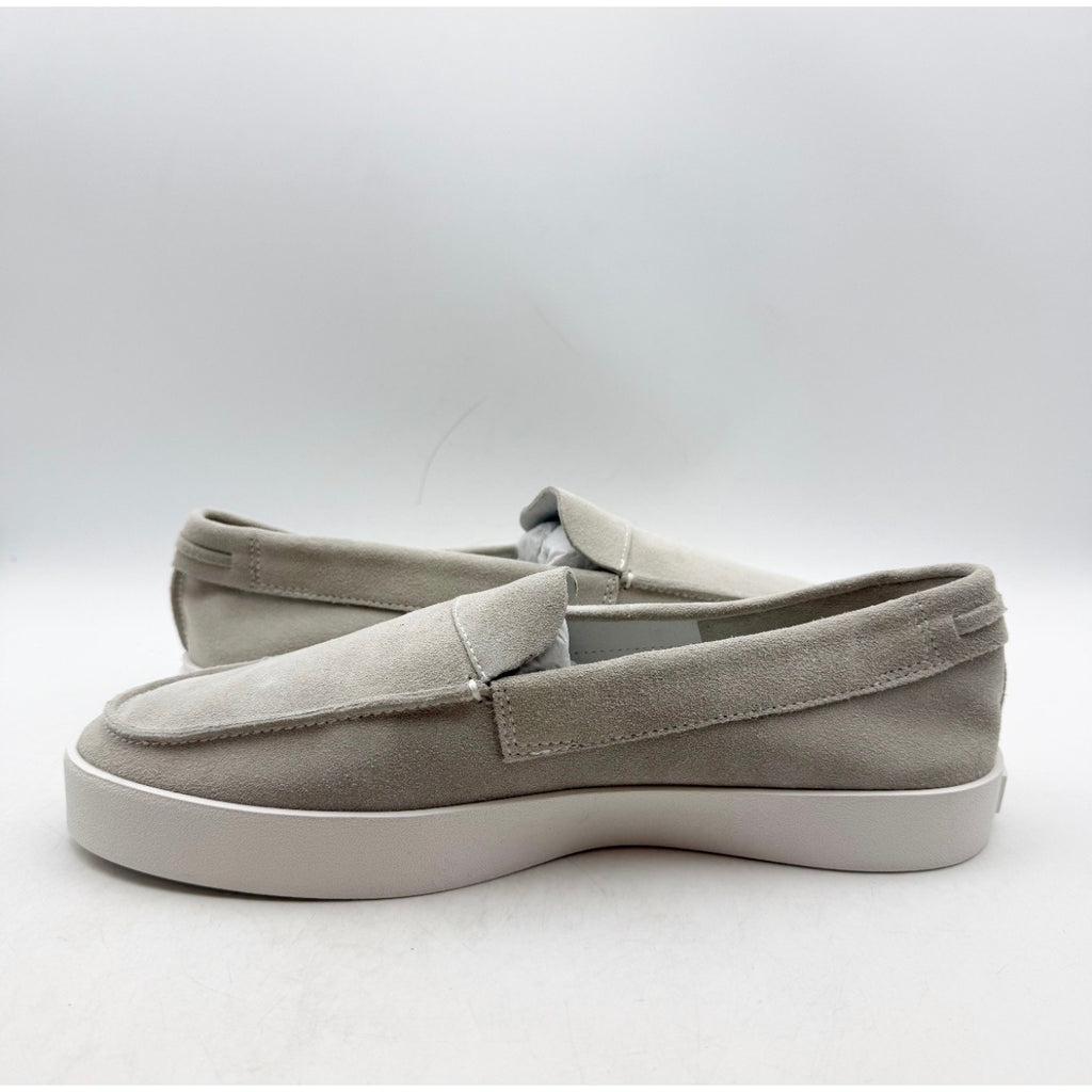 Saint Morta Men's Hemisphere Slip On Loafers Size 8 Light Grey White Suede NIB