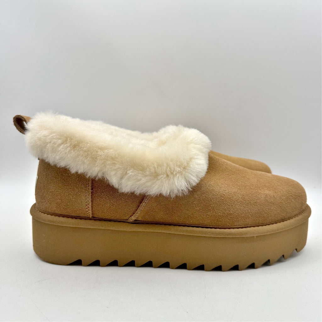 UGG Womens Nita Platform Slippers US 10 EU 41 Chestnut Brown Suede NWOB