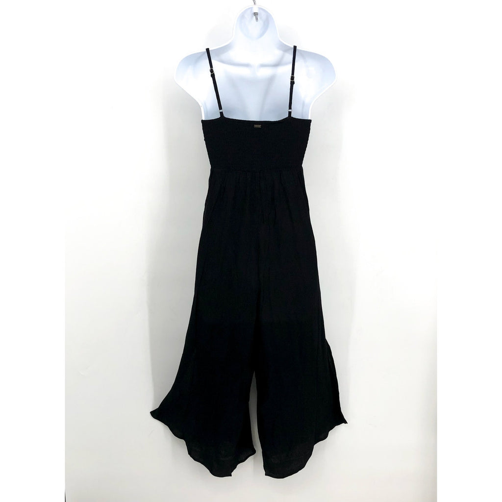 O'NEILL Women's Keiko Tank Jumpsuit XS Black Sleeveless Cut Out Wide Leg NWOT
