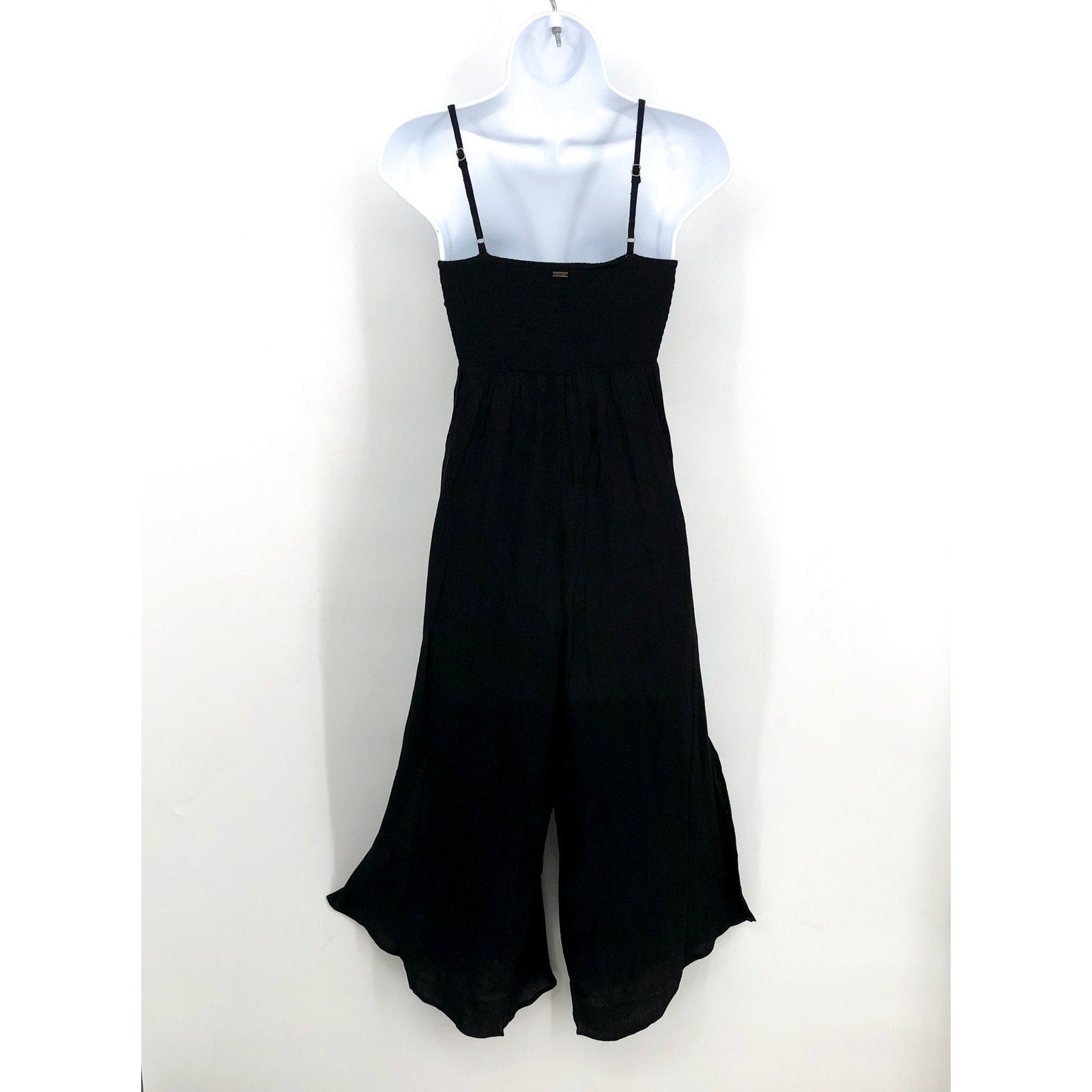 O'NEILL Women's Keiko Tank Jumpsuit XS Black Sleeveless Cut Out Wide Leg NWOT