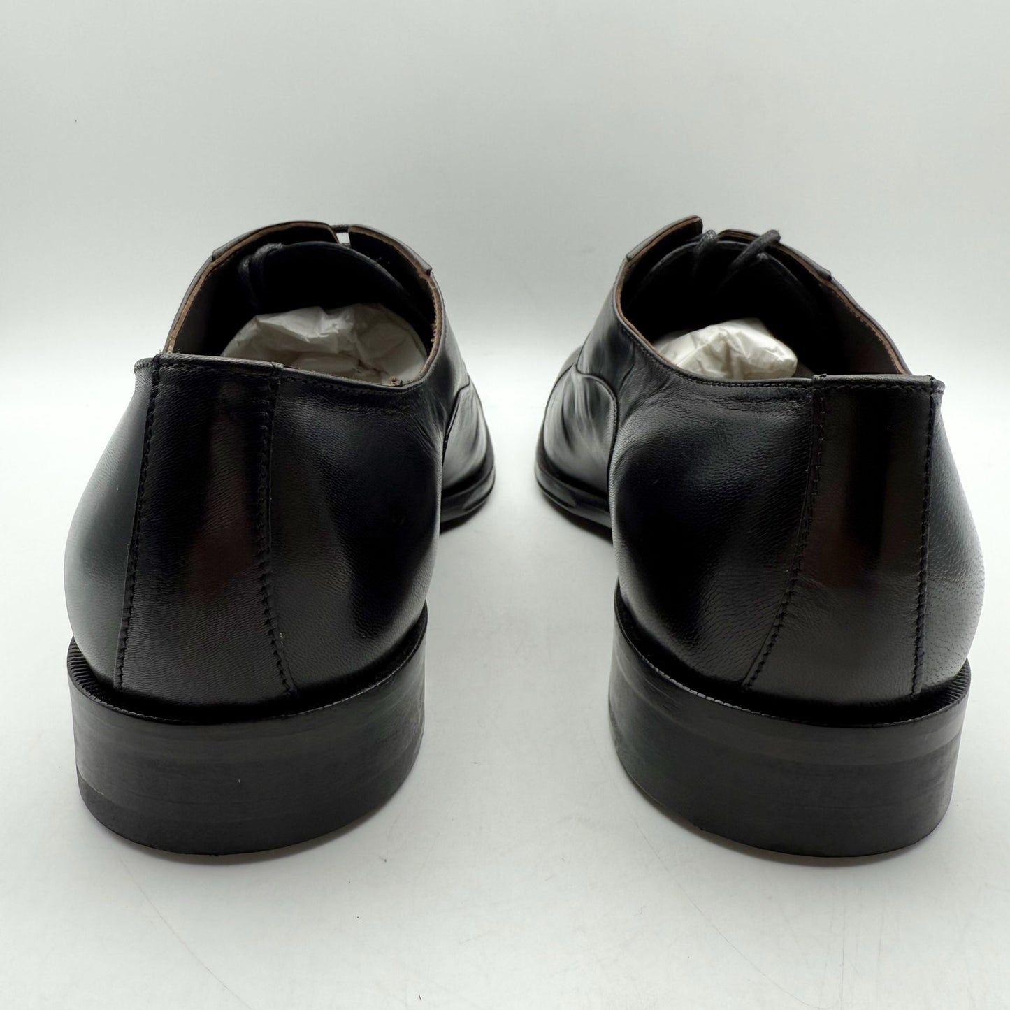 Bruno Magli Mens Maioco Lace up Cap Toe Dress Shoes US 12 D Black Leather NWOB