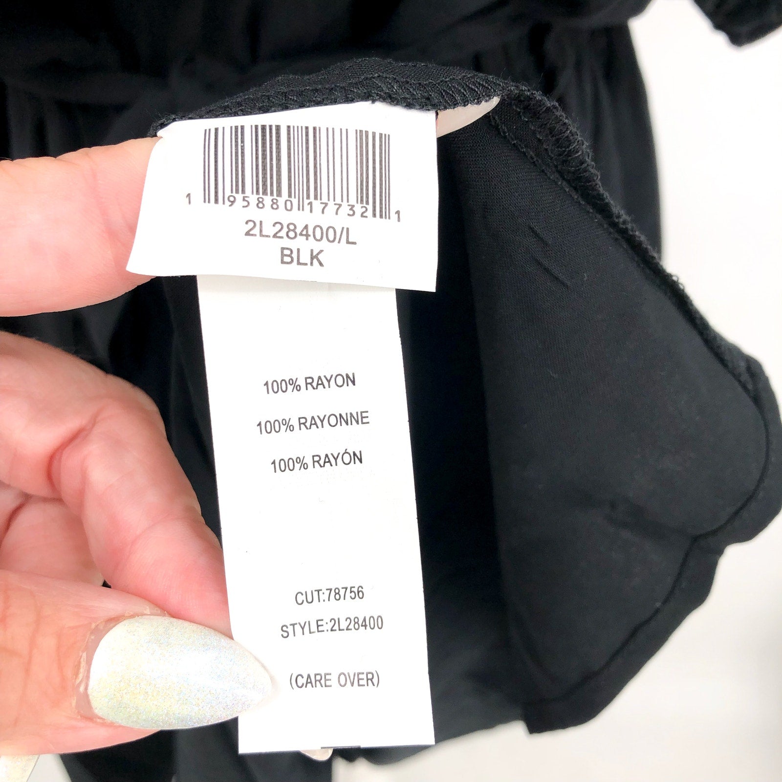 KAREN KANE Women's Tiered Boho Dress Large Black Puff Sleeve NWOT