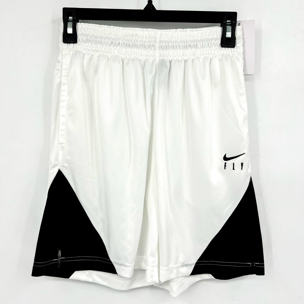 NIKE Women's Dri-FIT ISoFly Basketball Shorts XS White Black Elastic Waist NWT