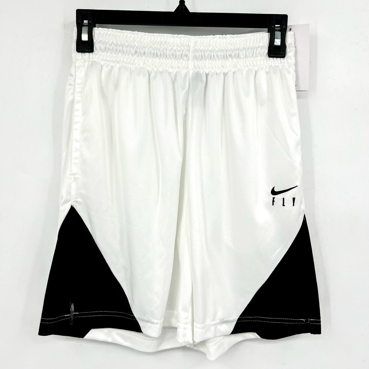 NIKE Women's Dri-FIT ISoFly Basketball Shorts XS White Black Elastic Waist NWT