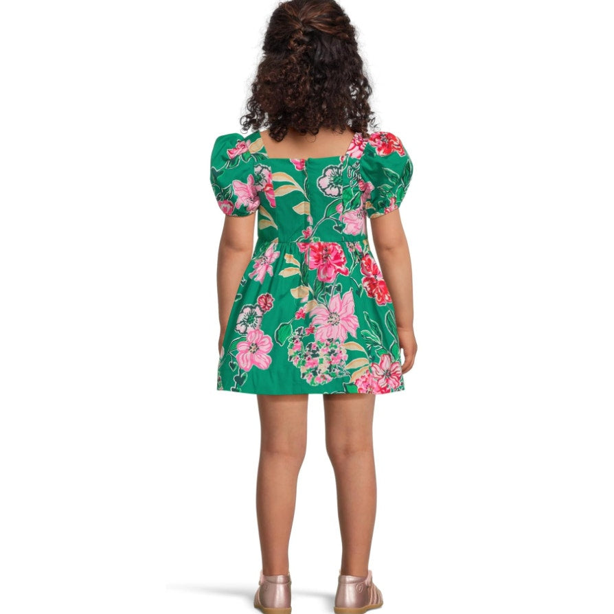 LILLY PULITZER Shivangi Dress Girls 5 Green Safari Sanctuary Short Sleeve NWT