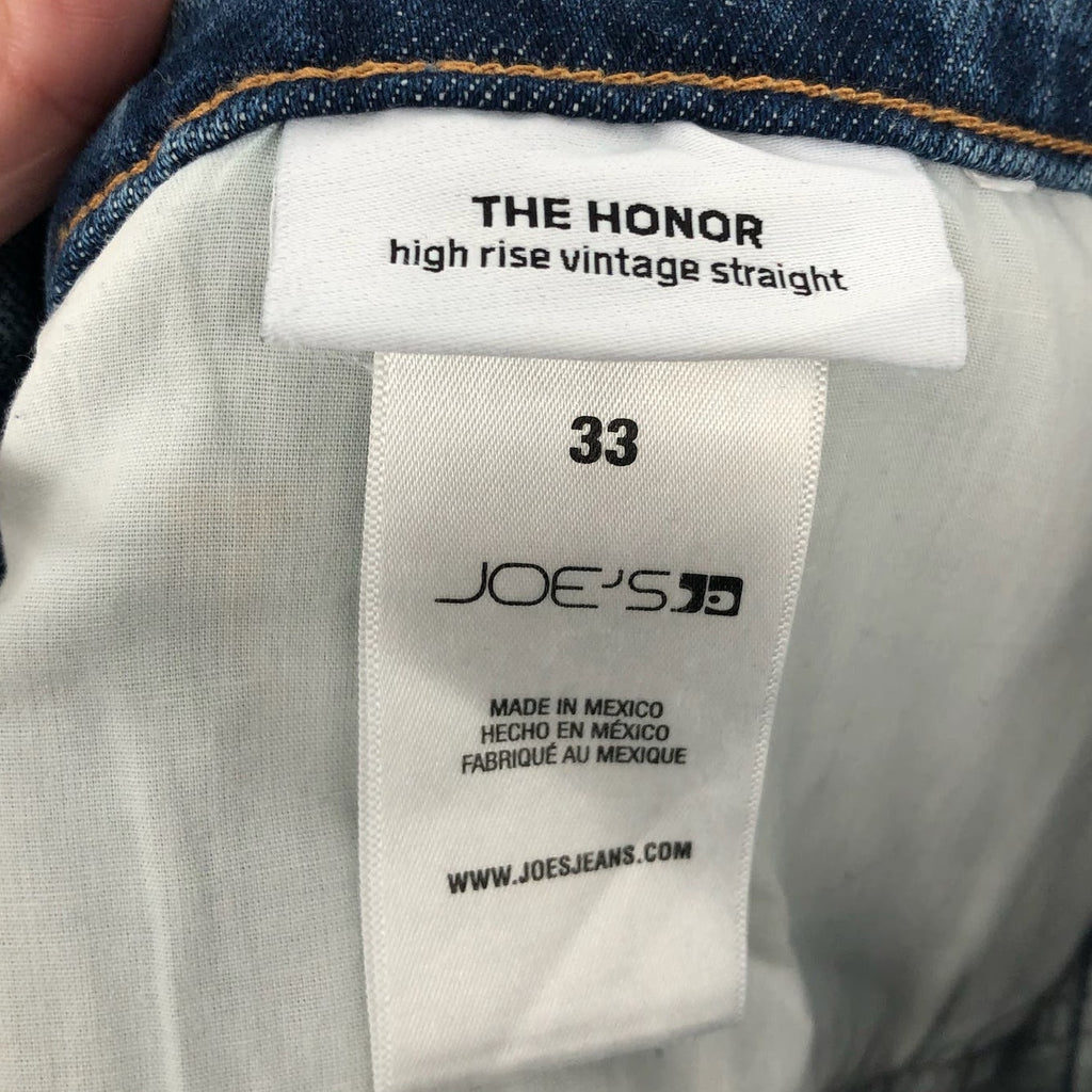 JOE'S JEANS Womens Honor Jeans 33/16 High Rise Vintage Straight Distressed NWOT