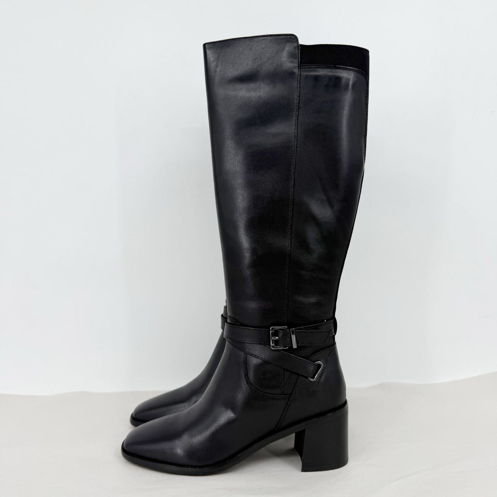 Easy Spirit Womens Noma Knee High Boots US 7 M Black Leather NIB