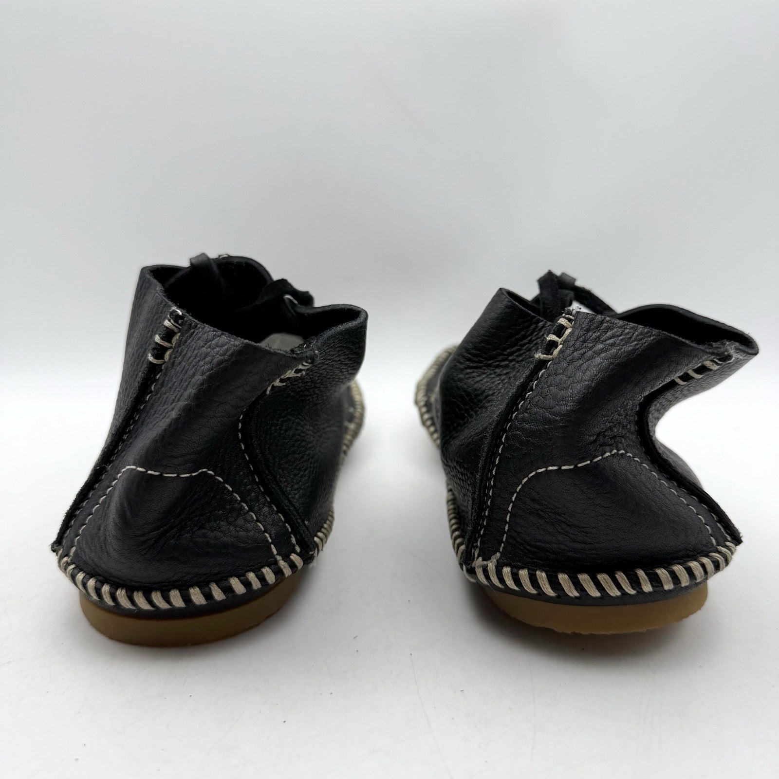 RE/DONE Womens Metal Oxford Shoes EU 37 US 7 Black Leather NWOB