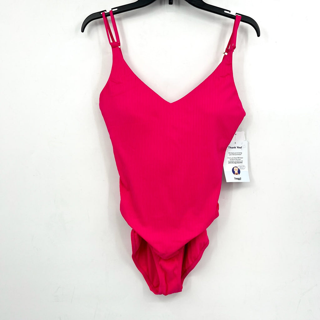 SUNSETS Women's Veronica One Piece Swimsuit Large Pink Begonia Sandbar Rib NWT
