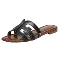 Sam Edelman Girls Bay Cut Out Slide Sandals US 13 M EU 31 Black Leather NIB