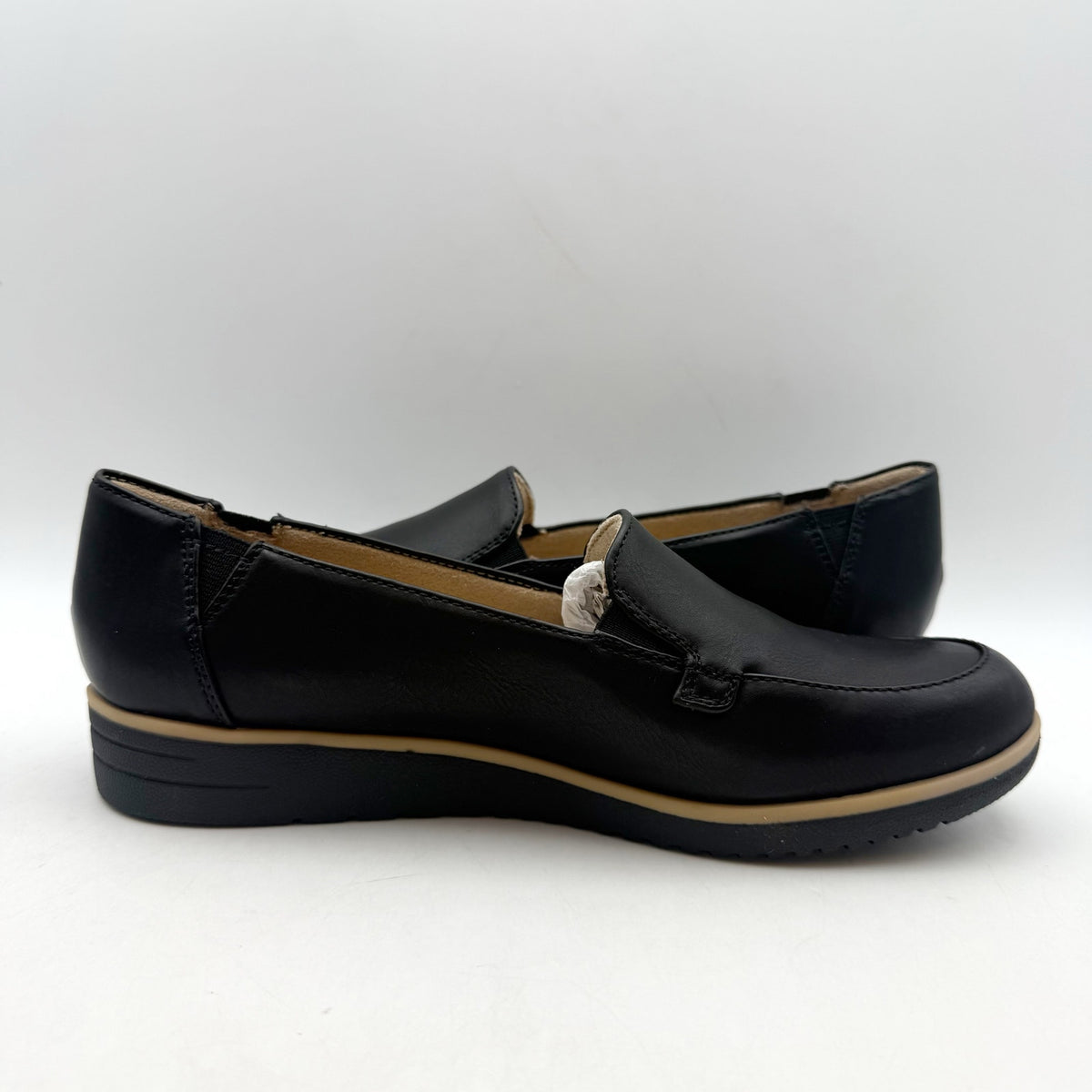 SOUL Naturalizer Womens Idea Moc Loafers Size 7 M EU 37 Black Vegan Leather NIB