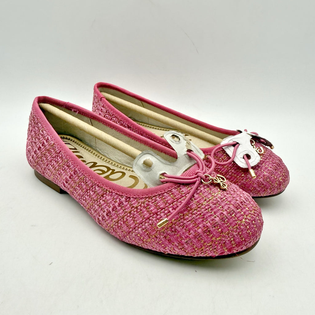 Sam Edelman Kids Felicia Ballet Flats US 1 M EU 32 Pink Vegan Leather NIB