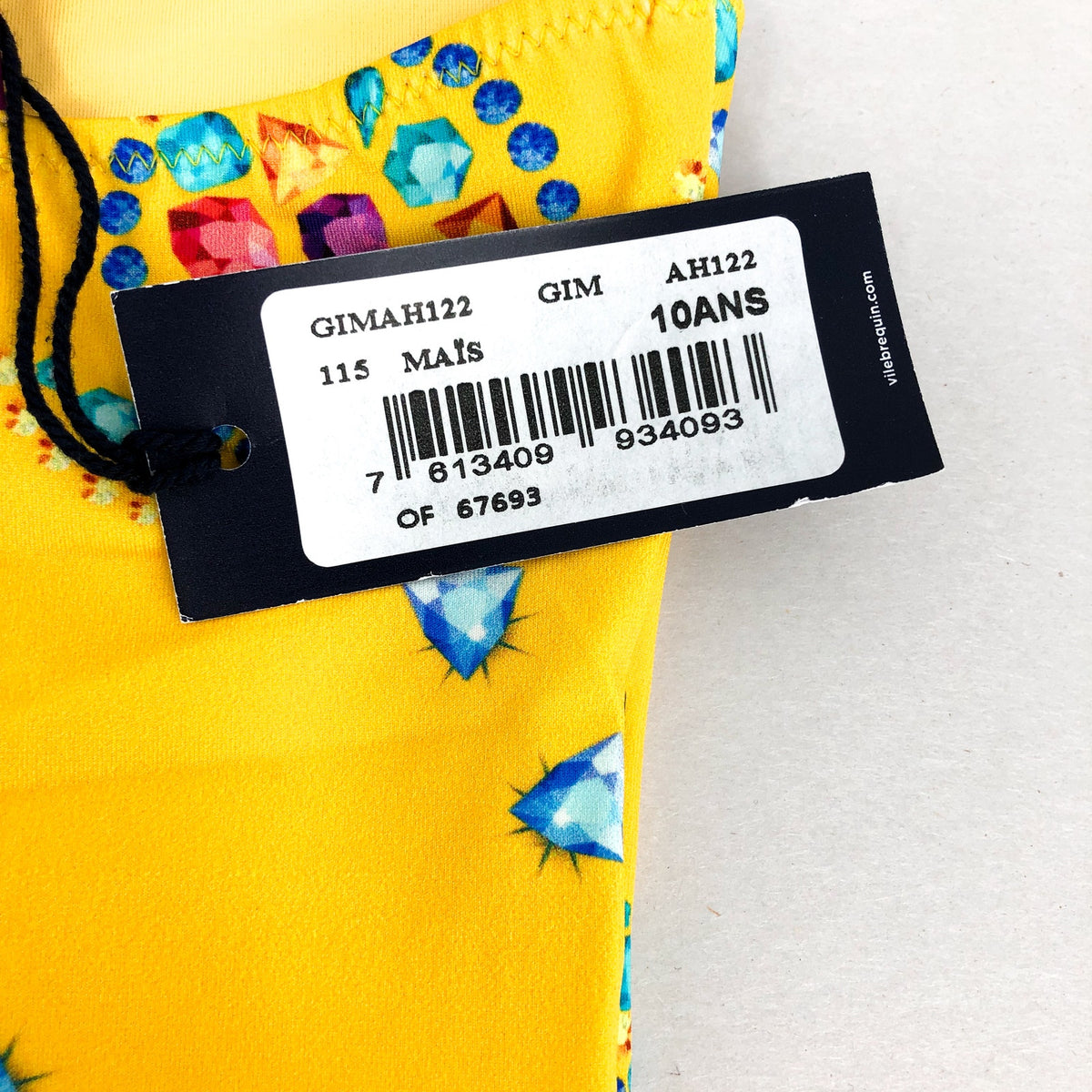 VILEBREQUIN Girl's Vendome Turtle Gim One Piece 10ANS Yellow Cross Back NWT