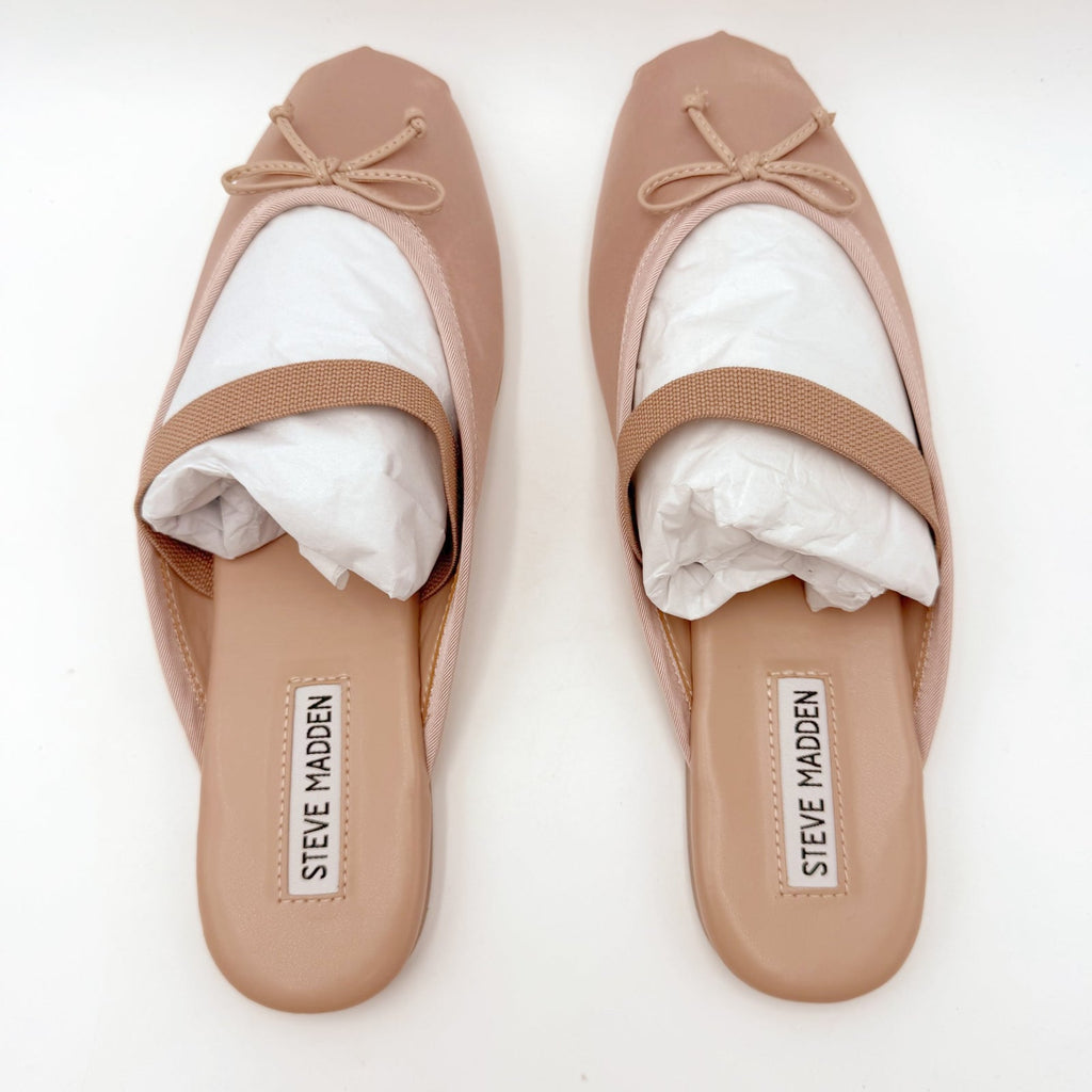 Steve Madden Womens Cutesy Ballet Mule Flats Size 8 Blush Pink Satin NIB