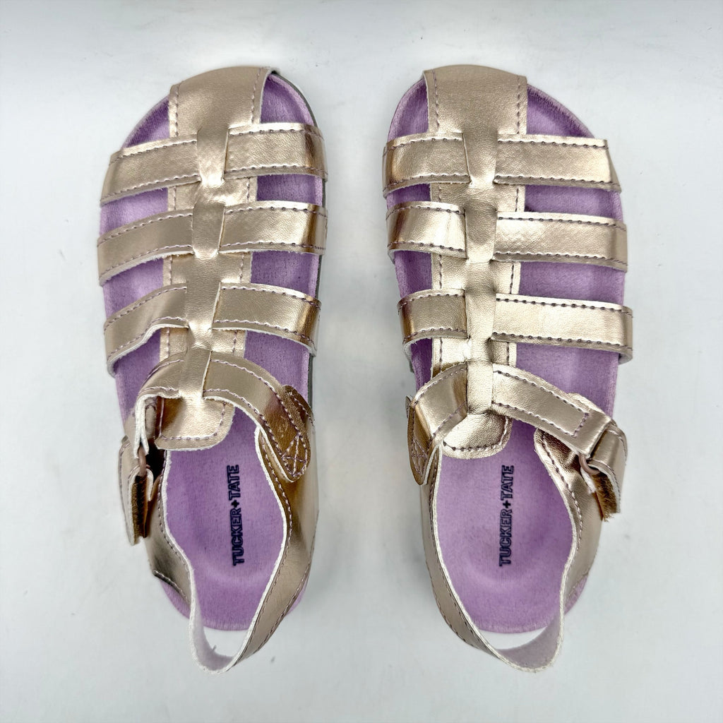 Tucker & Tate Little Girls Fisherman Morgan Sandals Size 12 Rose Gold NIB