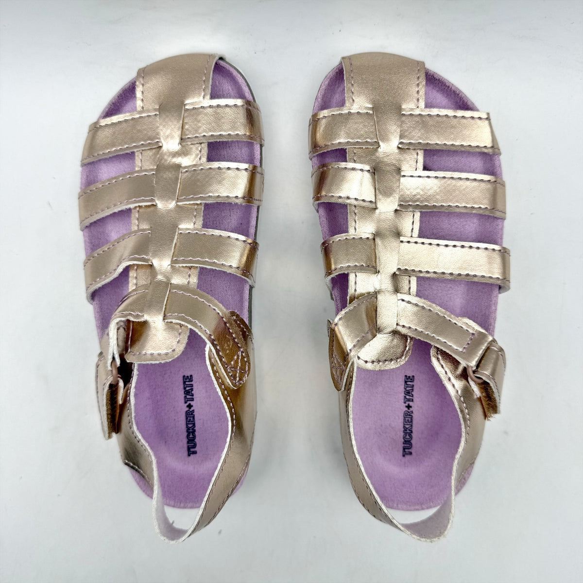 Tucker & Tate Little Girls Fisherman Morgan Sandals Size 12 Rose Gold NIB