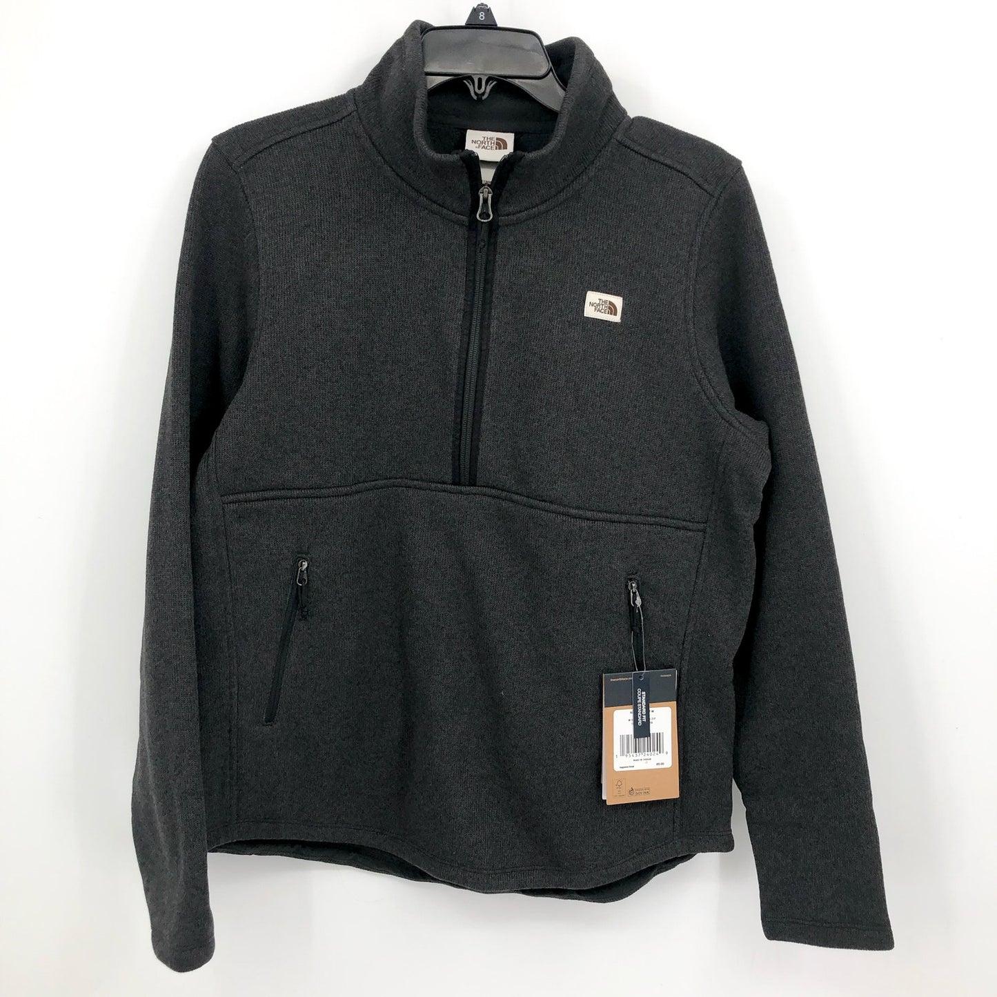 THE NORTH FACE Women Crescent 1/4 Zip Pullover Fleece Medium Black Heather NWT