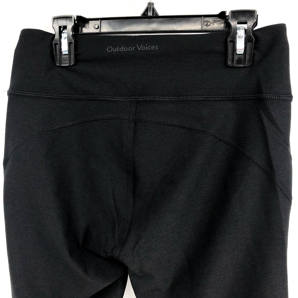 OUTDOOR VOICES Womens Warmup 10" Shorts Small Black Stretch Mid Rise Biker NWT