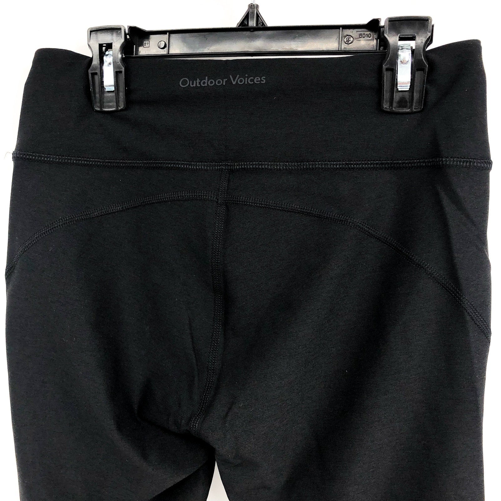 OUTDOOR VOICES Womens Warmup 10" Shorts Small Black Stretch Mid Rise Biker NWT