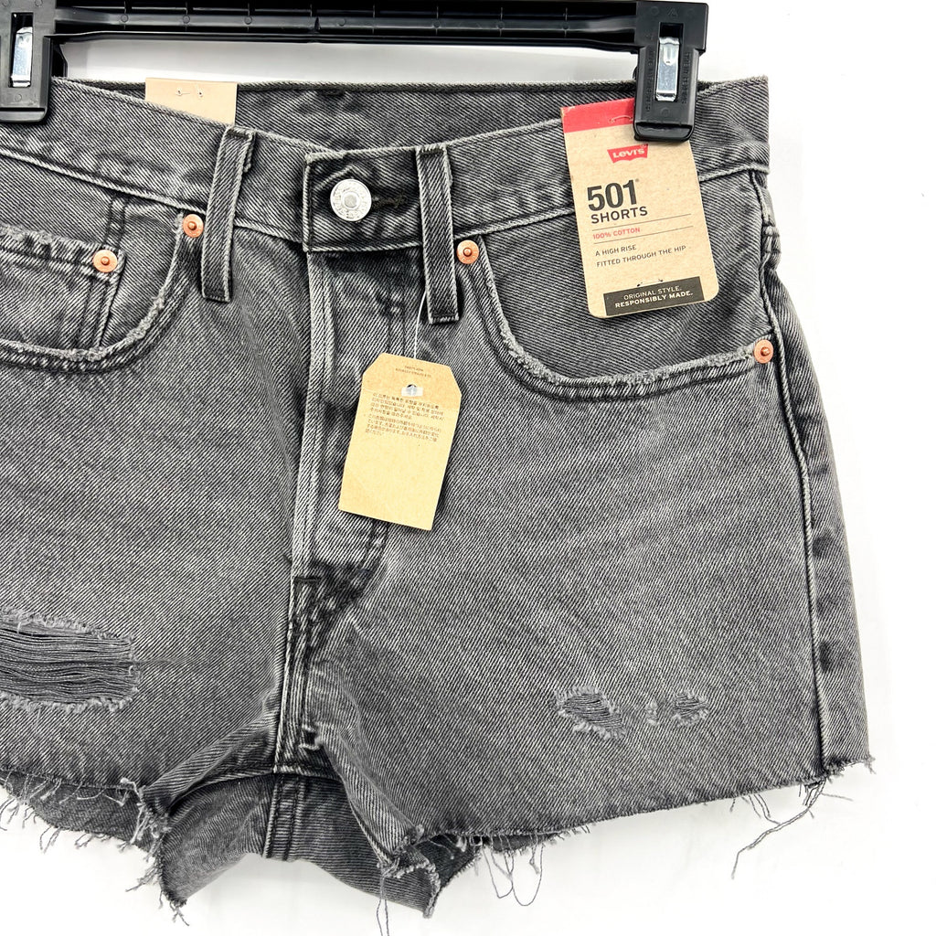 LEVIS Womens 501 Original Fit Shorts Size 26 US 2 Gray 56327-0325 NWT