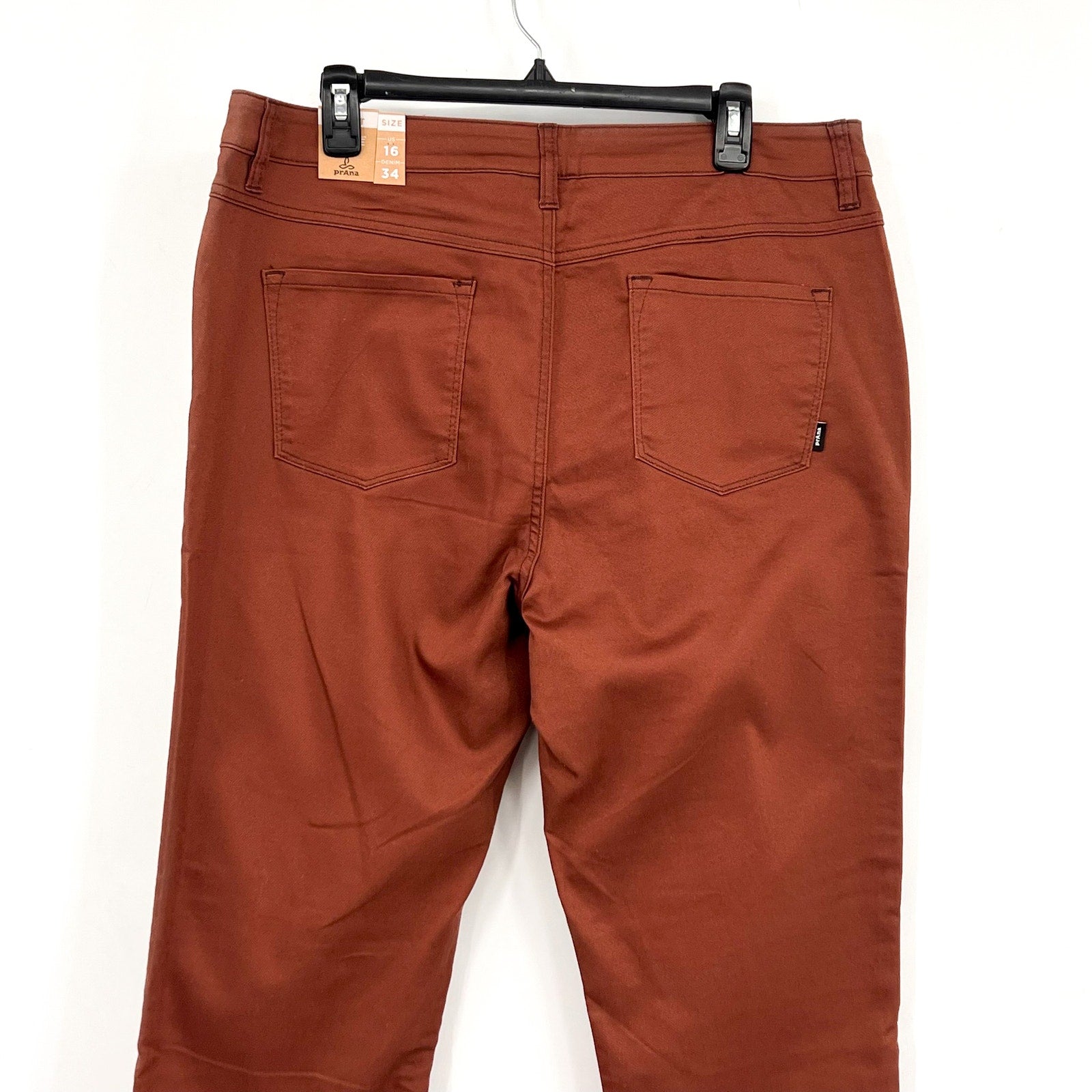 PRANA Women's Kayla Skinny Jeans Size 16 34x30 Brown High Rise Stretch NWT