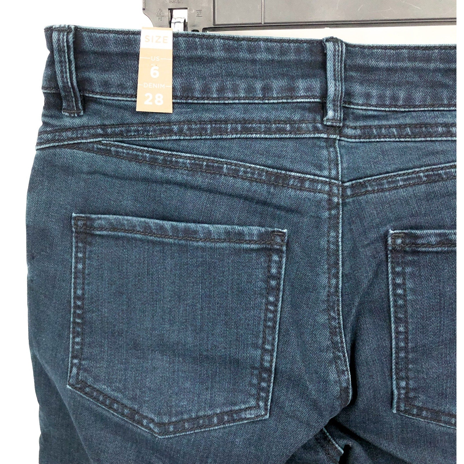 PRANA Womens Buxton Jeans Size 6 28x27 Deep Blue Stretch Mid-Rise Boyfriend NWT