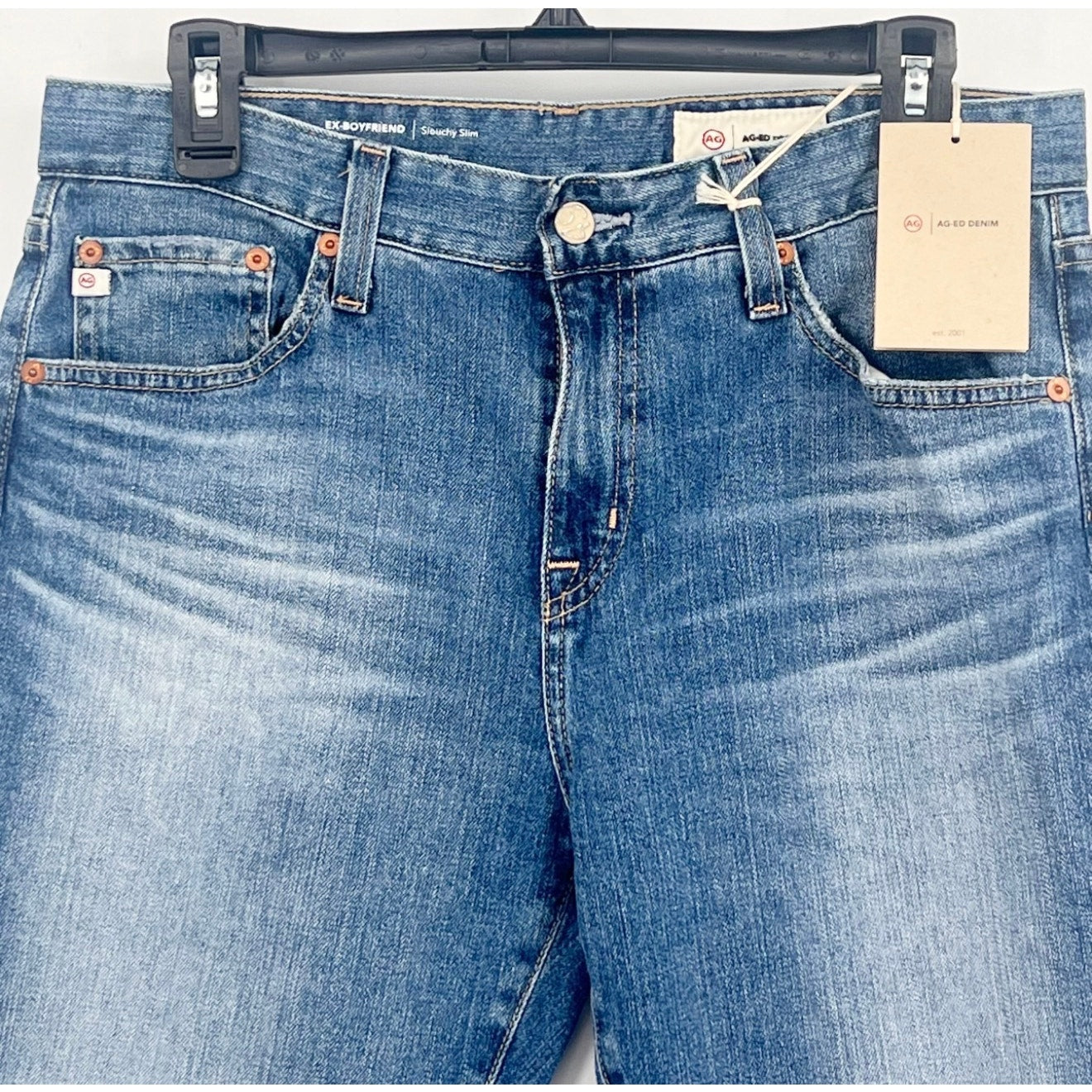 AG ADRIANO GOLDSCHMIED Women's Ex-Boyfriend Jeans Size 26R Blue Landmark NWT