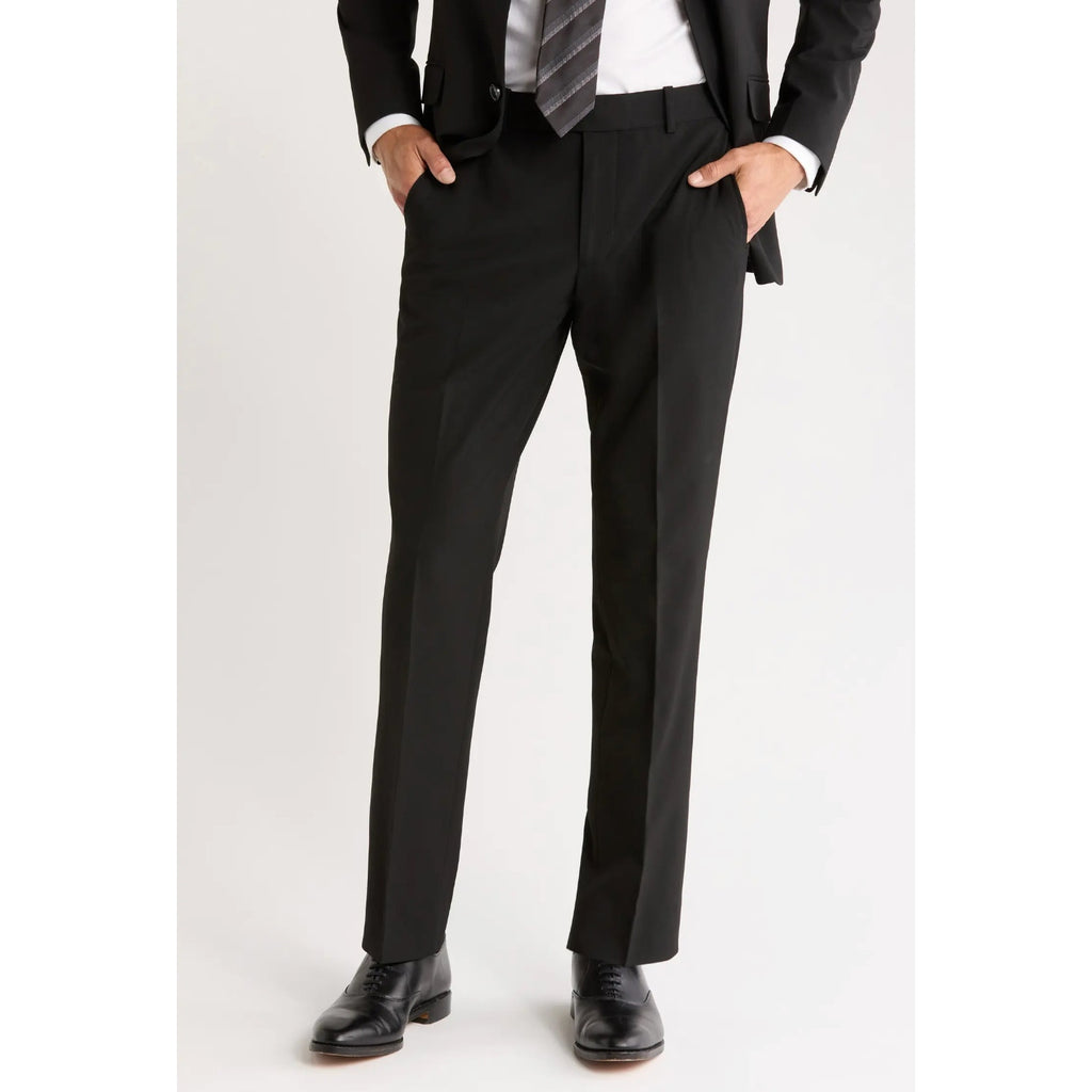 THE SAVILE ROW Mens Berwick Slim Straight Dress Pants 30X30 Black NWOT