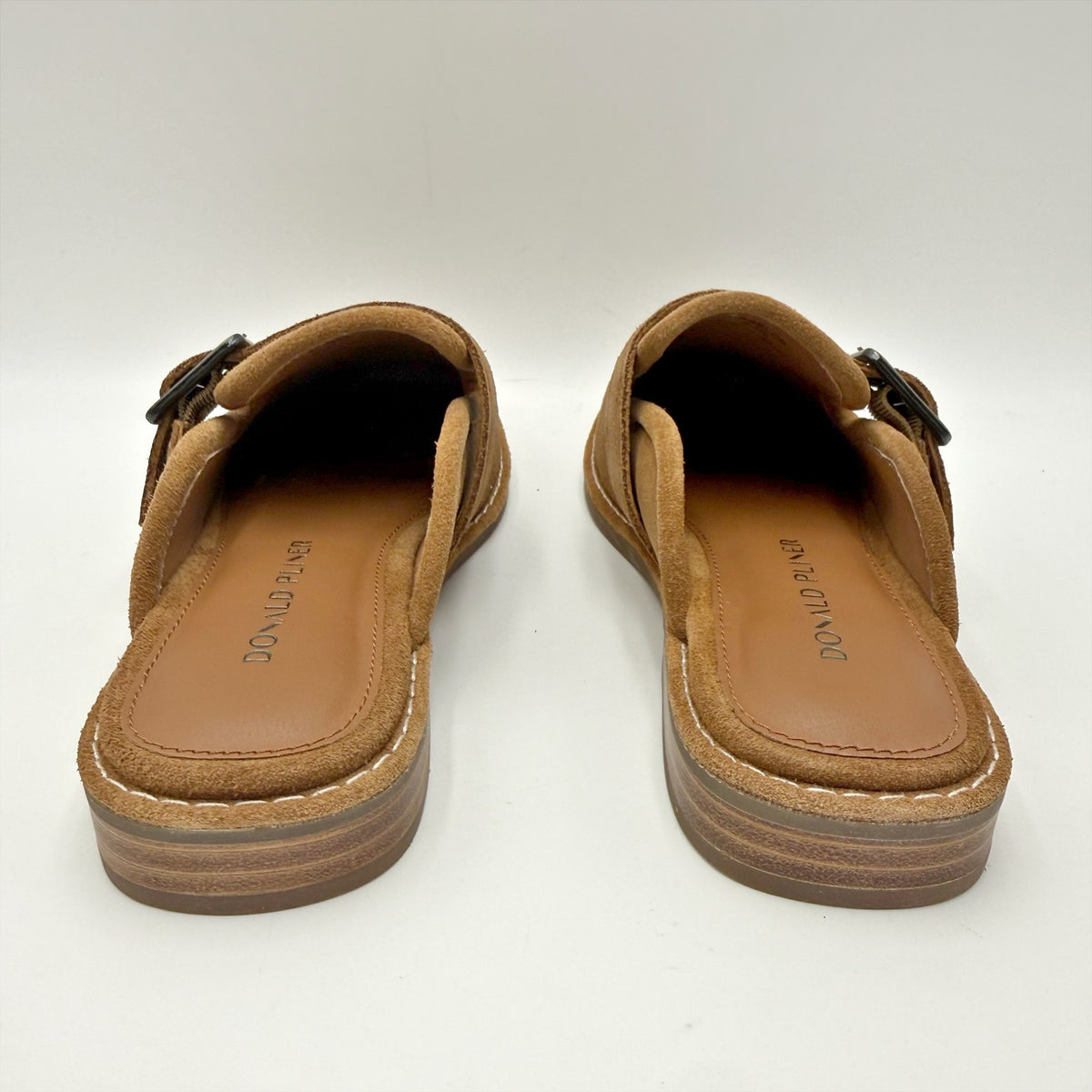 Donald Pliner Womens Sabel Mules Size 6.5 M Brown Leather NIB