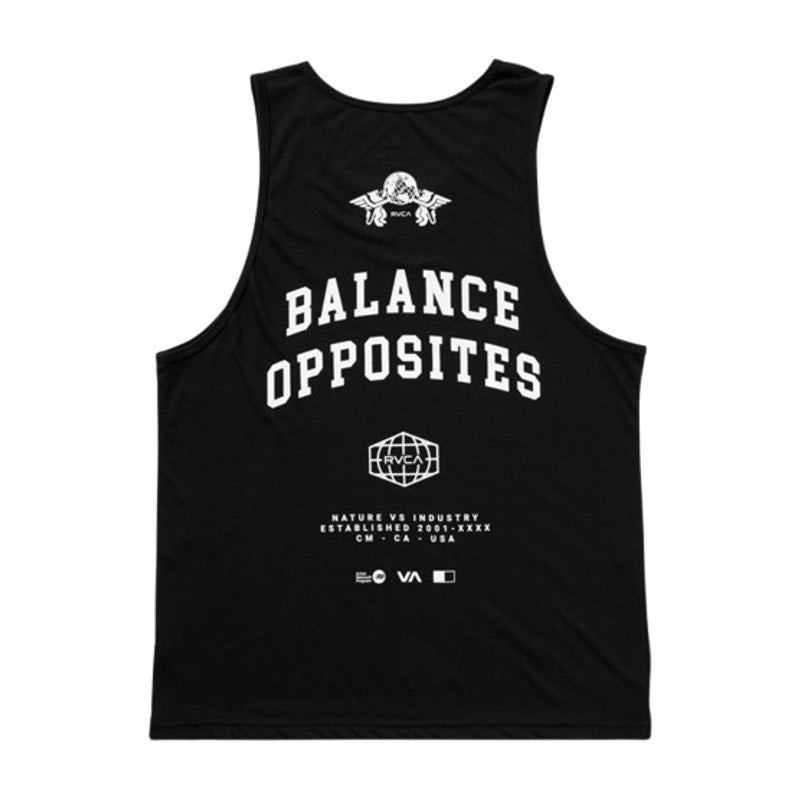 RVCA Men's Global Rank Vest Tank Top Large Black Performance Fit NWT
