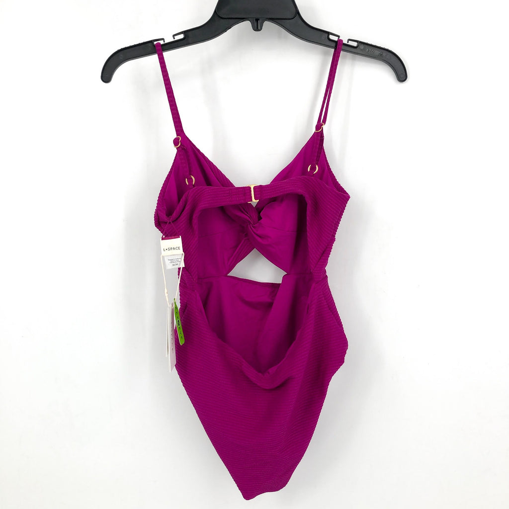 L*SPACE Women's Kyslee One Piece Swimsuit Medium Pink Berry Eco Chic Repreve NWT