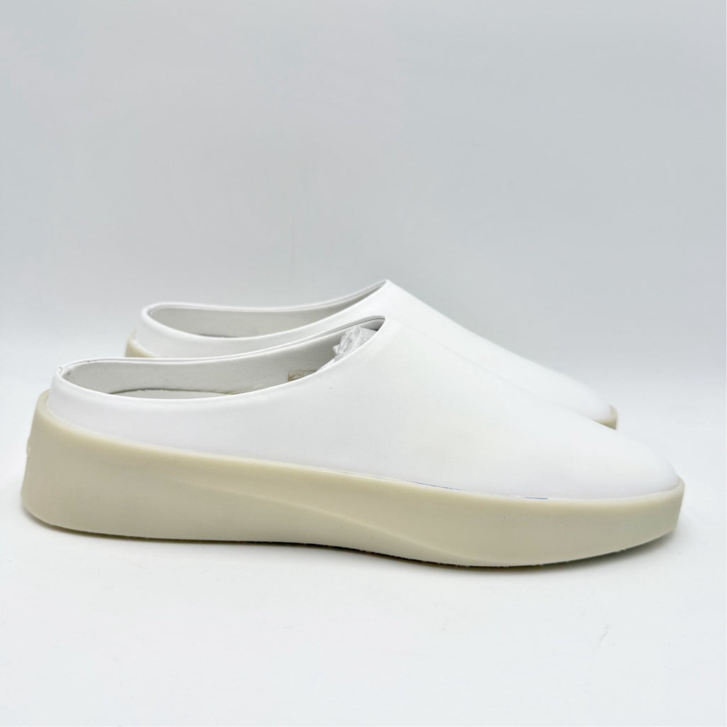 Wolf & Shepherd Cruise Mule Slip On Shoes Mens 5.5 Womens 7 White Leather NIB