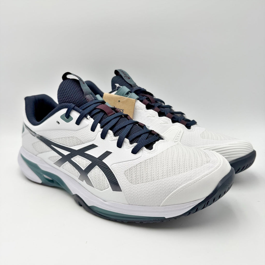 ASICS Mens Solution Speed FF 4 Athletic Court Shoe US 13 White Midnight Blue NIB