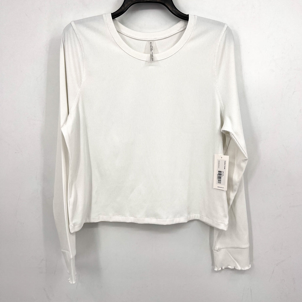 OUTDOOR VOICES Women's SuperForm Rib Long Sleeve Tee XXL White NWT